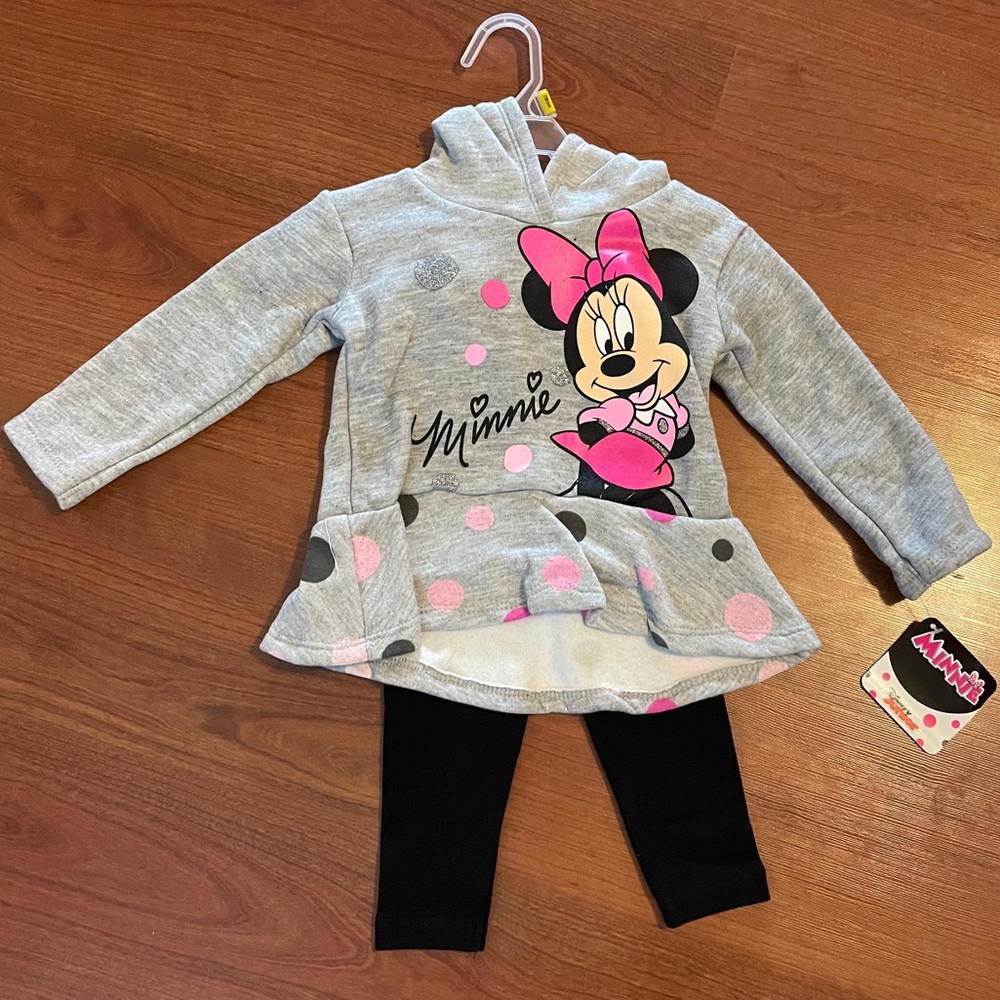 12m girls Disney Minnie Mouse hooded jacket set